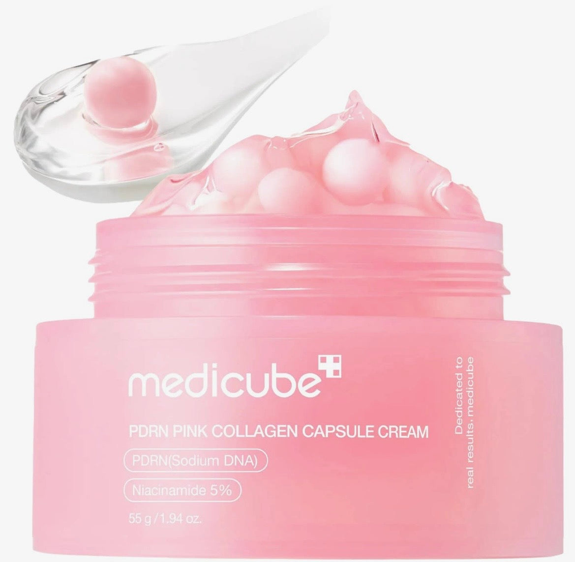 Medicube PDRN Pink Peptide Capsule Cream 55 g – Hydraterende Gezichtscrème met PDRN, Peptiden & Niacinamide voor Glass Skin