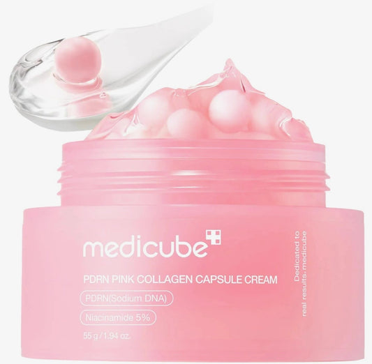Medicube PDRN Pink Peptide Capsule Cream 55 g – Hydraterende Gezichtscrème met PDRN, Peptiden & Niacinamide voor Glass Skin