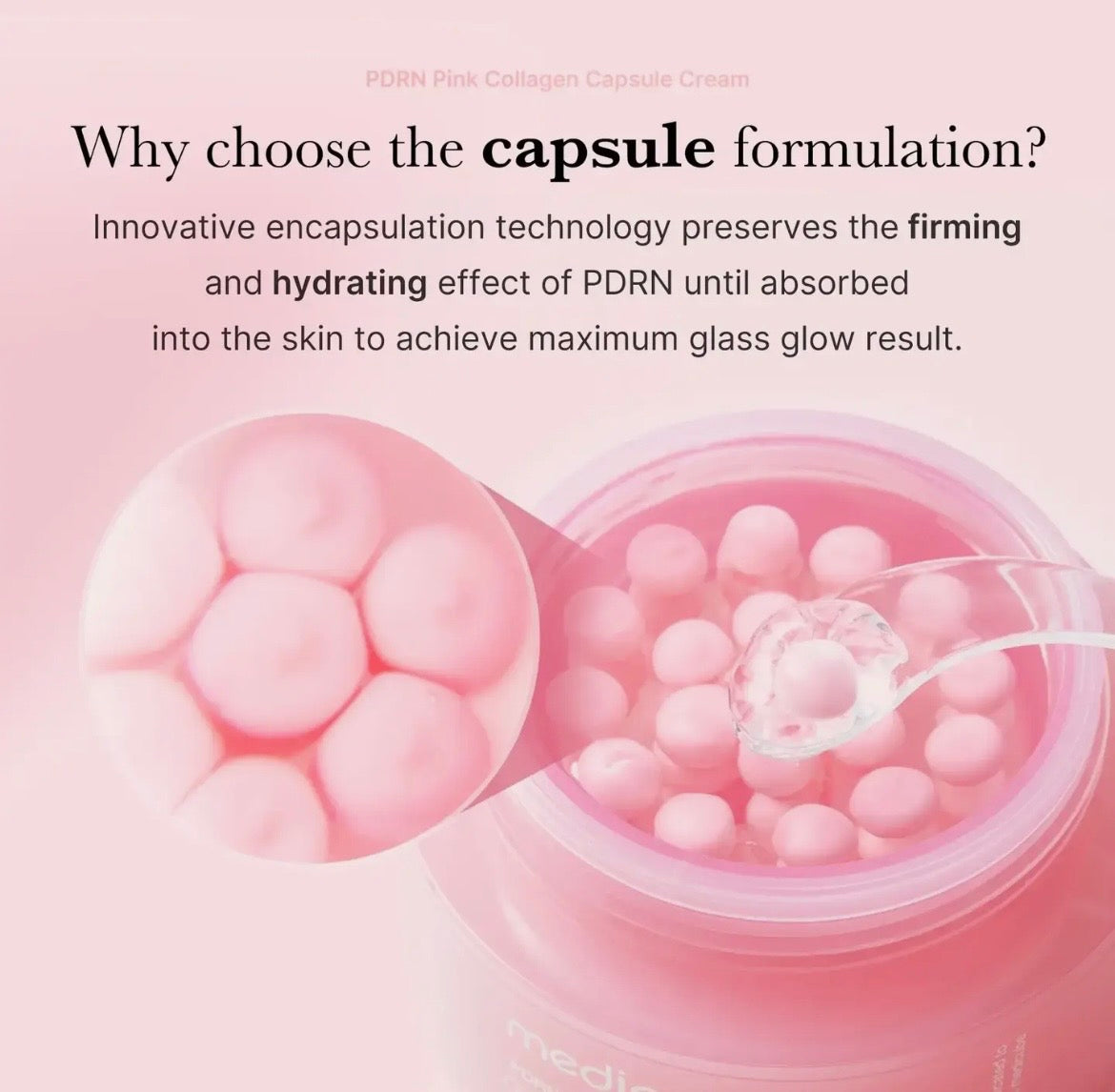Medicube PDRN Pink Peptide Capsule Cream 55 g – Hydraterende Gezichtscrème met PDRN, Peptiden & Niacinamide voor Glass Skin